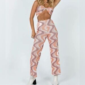 Princess Polly Latiana 70s Playsuit Retro Size Small